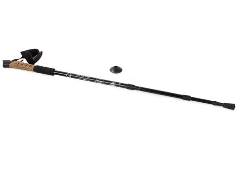 Kij nordic walking z korkową rączką czarny 14010_cz