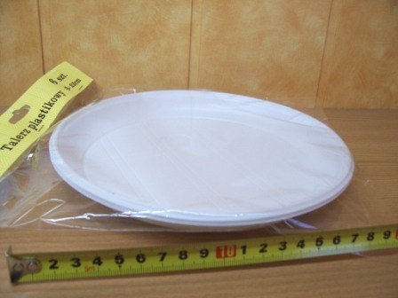 Talerze okrągłe jednorazowe fi 22cm 6szt.