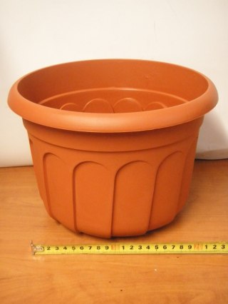 Doniczka kora 26cm terakota+ PODSTAWKA