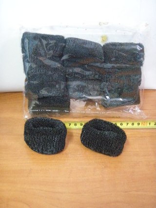 Frotki do włosów 12szt czarne 3404