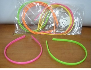 Opaska do włosów 12szt cienka jaskrawa 1584