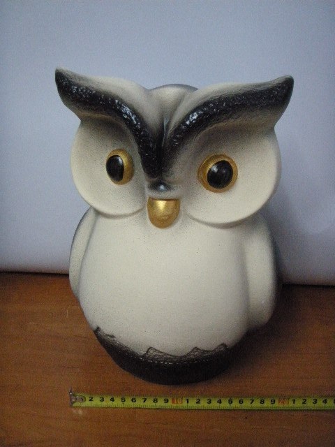 Skarbonka ceram. sowa grubas bardzo duża 8545 wym.22x15x17cm