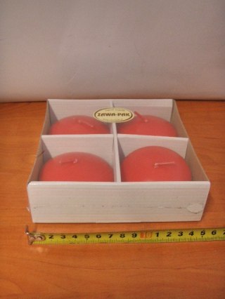 Świece pływające 4szt. 70/h40mm czerwone
