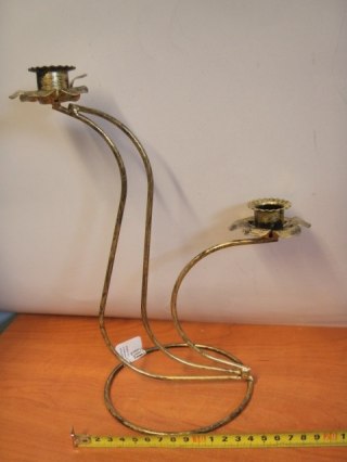 Świecznik metalowy na 2 świeczki SW164