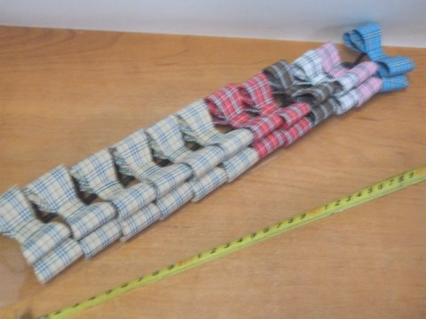 Gumki do włosów 12szt kokarda krata 1192