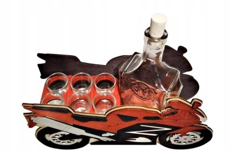 Karafka + 6 kieliszków MOTOR ŚCIGACZ