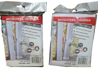 Siatka /moskitiera na okno 150x180 biała/czarna