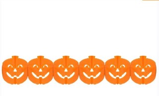 Girlanda papierowa Dynie, pomarańczowa, 18.8.5x20x300 cm