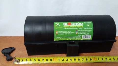 Stacja deratyzacyjna na kluczyk - tunel pułapka na myszy 23 x 11 x 10cm | 730416