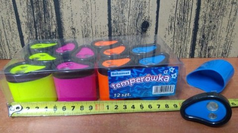Temperówka podwójna 12szt. z pojemnikiem | 5743