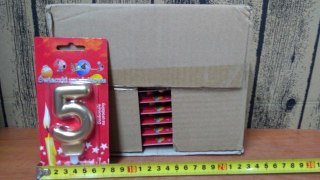 Świeczka 24szt. cyfra złota ,,5''