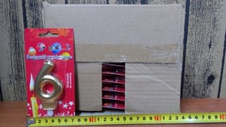 Świeczka 24szt. cyfra złota ,,6''