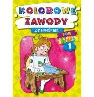 Książeczka + naklejki KOLOROWE ZAWODY 1