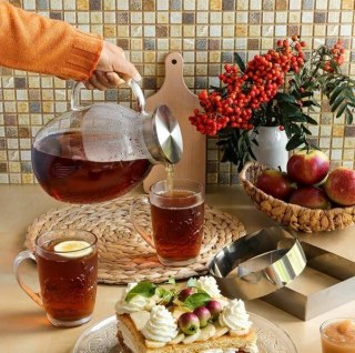 Kubek szklany 6szt. RÓŻA 415ml