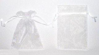 Torebka z materiału 10x8 cm białe 12 szt. 4662