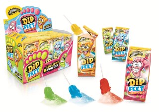 Lizak z kwaśną oranżadką w proszku Dip FEET 9g x 48 szt.