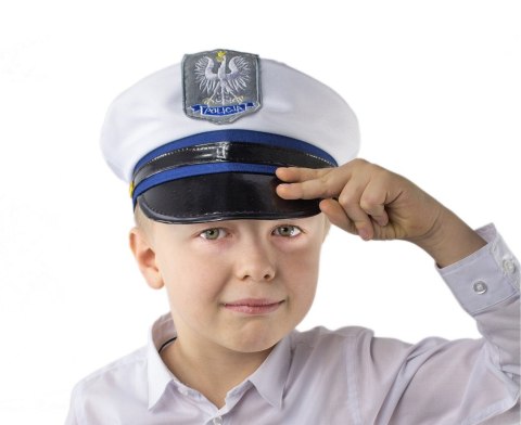 Czapka POLICJANTA z pagonami rozmiar S