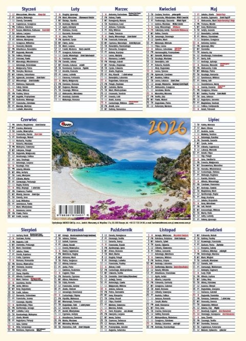 Kalendarz listkowy KL ścienny 2026