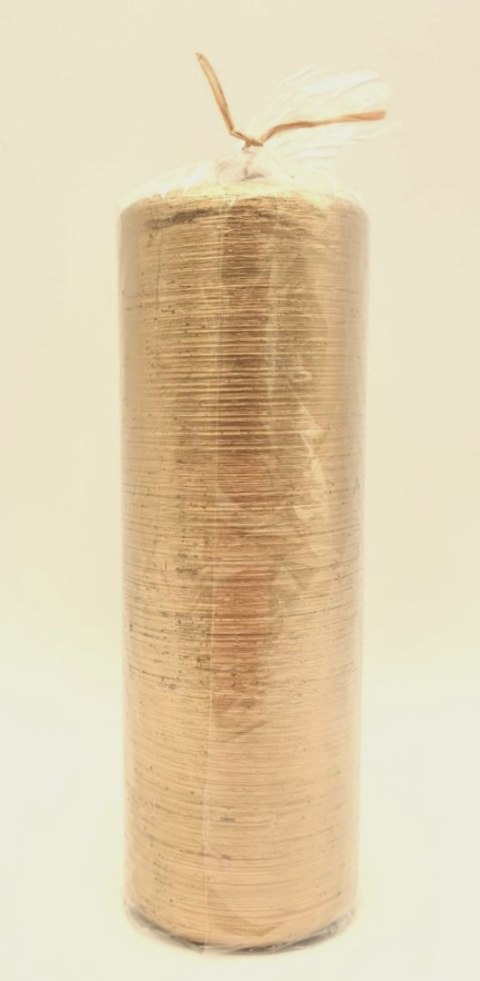 Świeca walec drapana złota 70/200mm | L1 W70200D