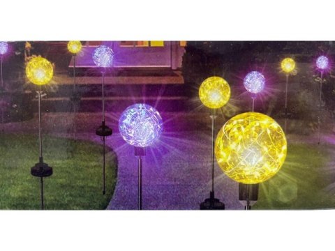 Lampa solarna ogrodowa kula WW - 2szt. 6011