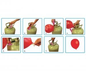 Butla z helem (jednorazowa) na 50 balonów rozm. 9 cali HG-BJ50