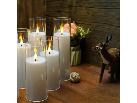 Świeczka led w obudowie z płomieniem - 12,5cm sla7020