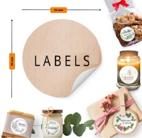 Naklejki 50 - te urodziny średnica 55 mm - 12szt