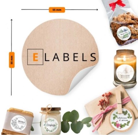 Naklejki Kochanej Babci średnica 55 mm - 12 szt