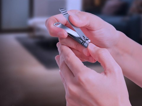 Obcinacz obcinaczka cążki 12szt. do paznokci mocny stalowy manicure chrom