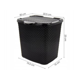 Pojemnik na detergenty czarny PEARL 6L - 4241