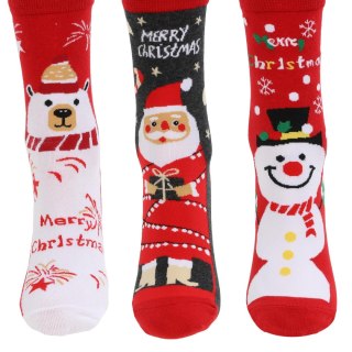 Skarpetki damskie z motywem Świątecznym w pudełku 3-pak CSLS400-003/3 roz 35-38