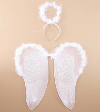 Skrzydła anioła z opaską aureola