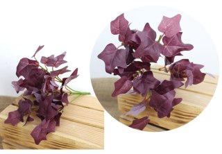 Bukiet liści BLUSZCZ fioletowe 25 cm 5 łodyg | KAL-344