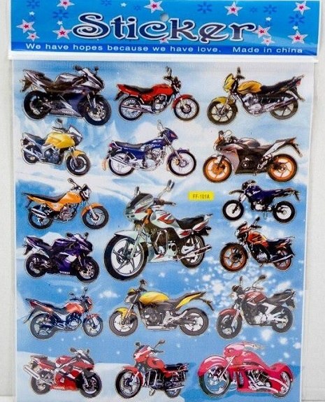 Naklejki 10szt. MOTOCYKLE Nakl-0000/FF-101A
