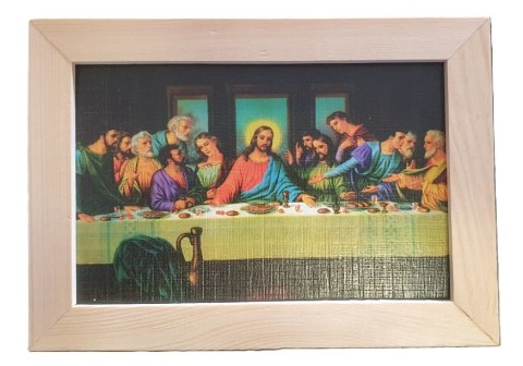 Obraz w drewnianej ramie 10 x 15 - Ostatnia Wieczerza