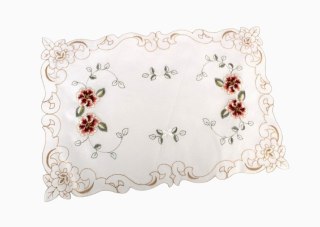 Serwetka 12szt. KWIATY wyszywane 43 x 30cm mix SN55087