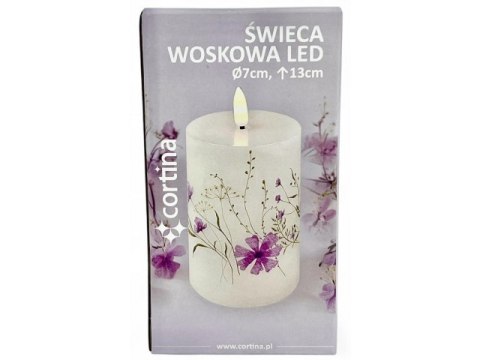 Świeczka led w obudowie z płomieniem - 13cm slc42556