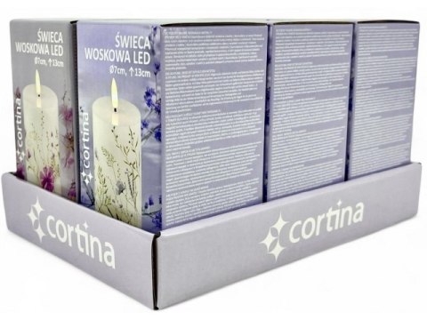 Świeczka led w obudowie z płomieniem - 13cm slc42556