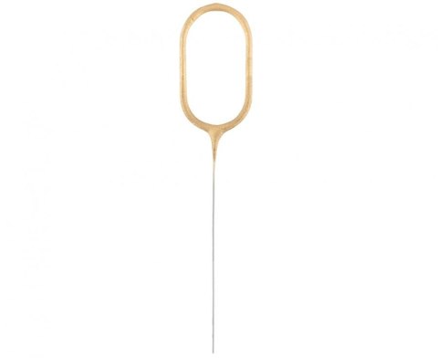 Świeczka złota cyfra 0 (zimny ogień) 17cm CS1921S-0