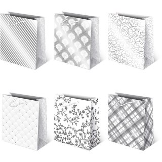Torebki ozdobne 10szt. T-8 AVANTGARDE set 29 Białe 20 x 24 x 11 cm