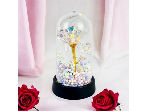 Wieczna róża LED w szkle 762857