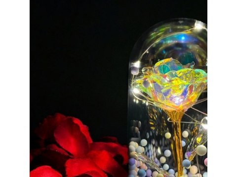 Wieczna róża LED w szkle 762857