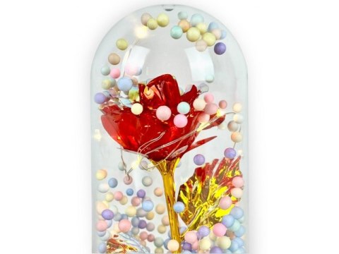 Wieczna róża LED w szkle 762857