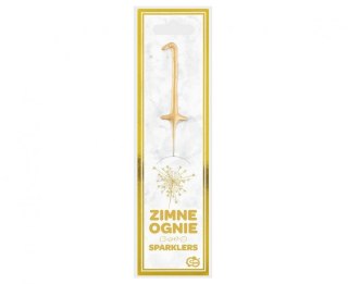 Złota cyfra 1 (zimny ogień) 17cm CS1921S-1