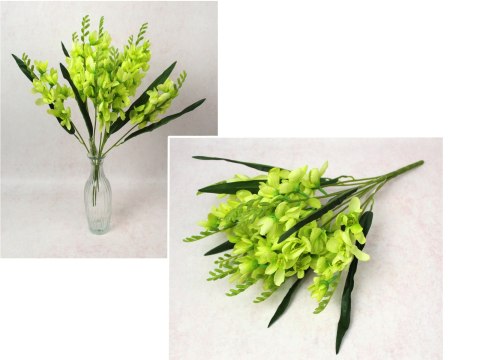 Bukiet FREZJA wys. 50 cm, 9 łodyg (kwiat 19x6 cm) LIMONKOWA WA-092A