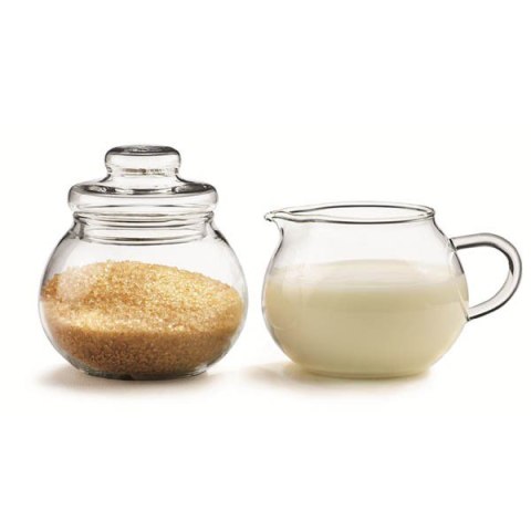 Cukiernica i dzbanek mlecznik szklane zestaw komplet TERMISIL 2x 0,35l