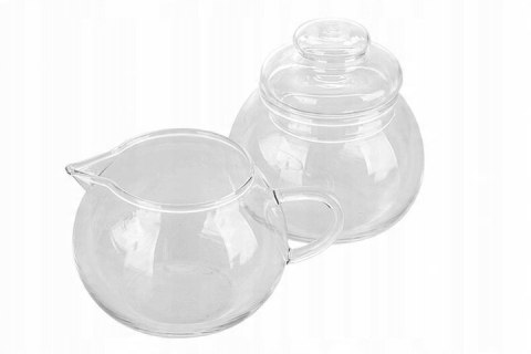 Cukiernica i dzbanek mlecznik szklane zestaw komplet TERMISIL 2x 0,35l