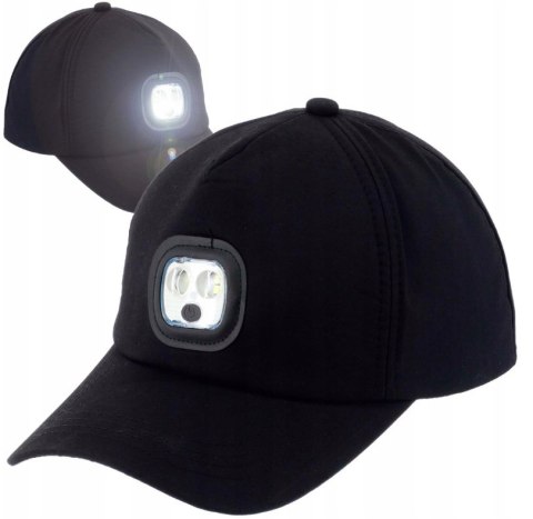 Czapka z daszkiem z latarką led oświetlenie XJ5689