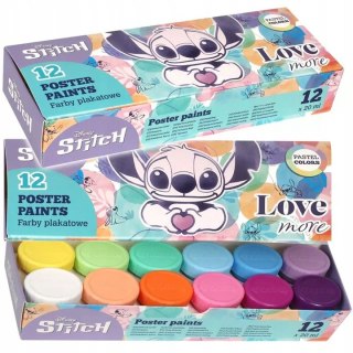 Farby plakatowe Stitch 20ml 12 kolorów pastel 1972 5531