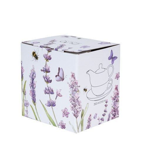 Filiżanka z dzbankiem z zaparzaczem ze stali nierdzewnej CLASSIC LAVENDER